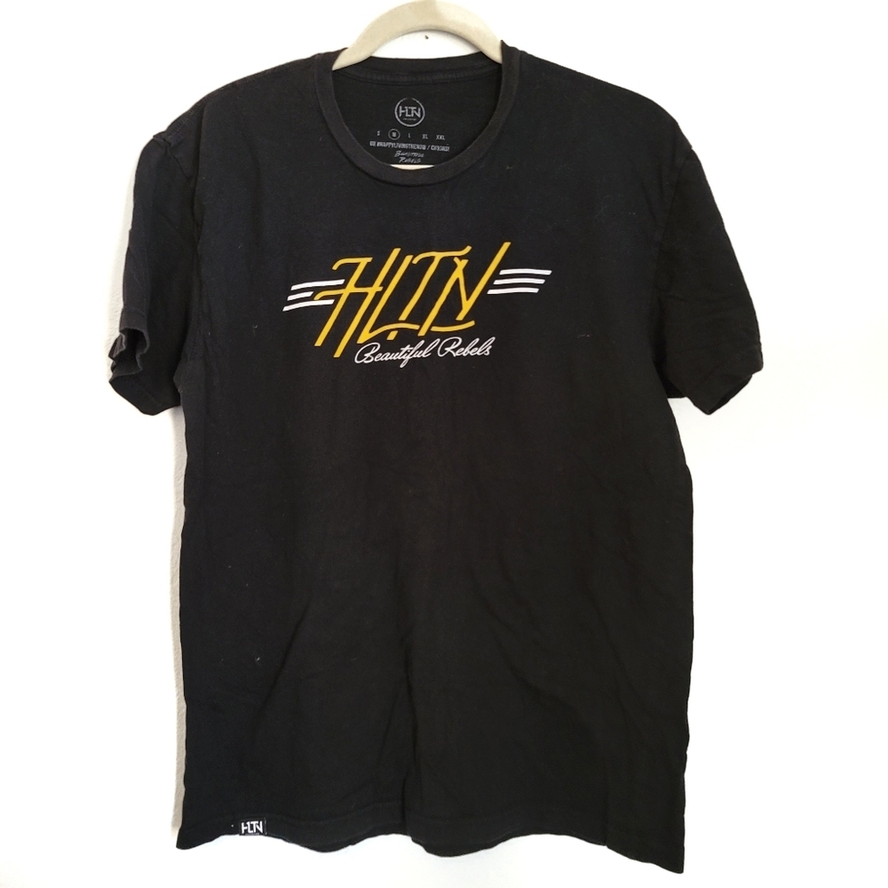 HLTN Beautiful Rebels T-Shirt M Medium Black Short Sleeve